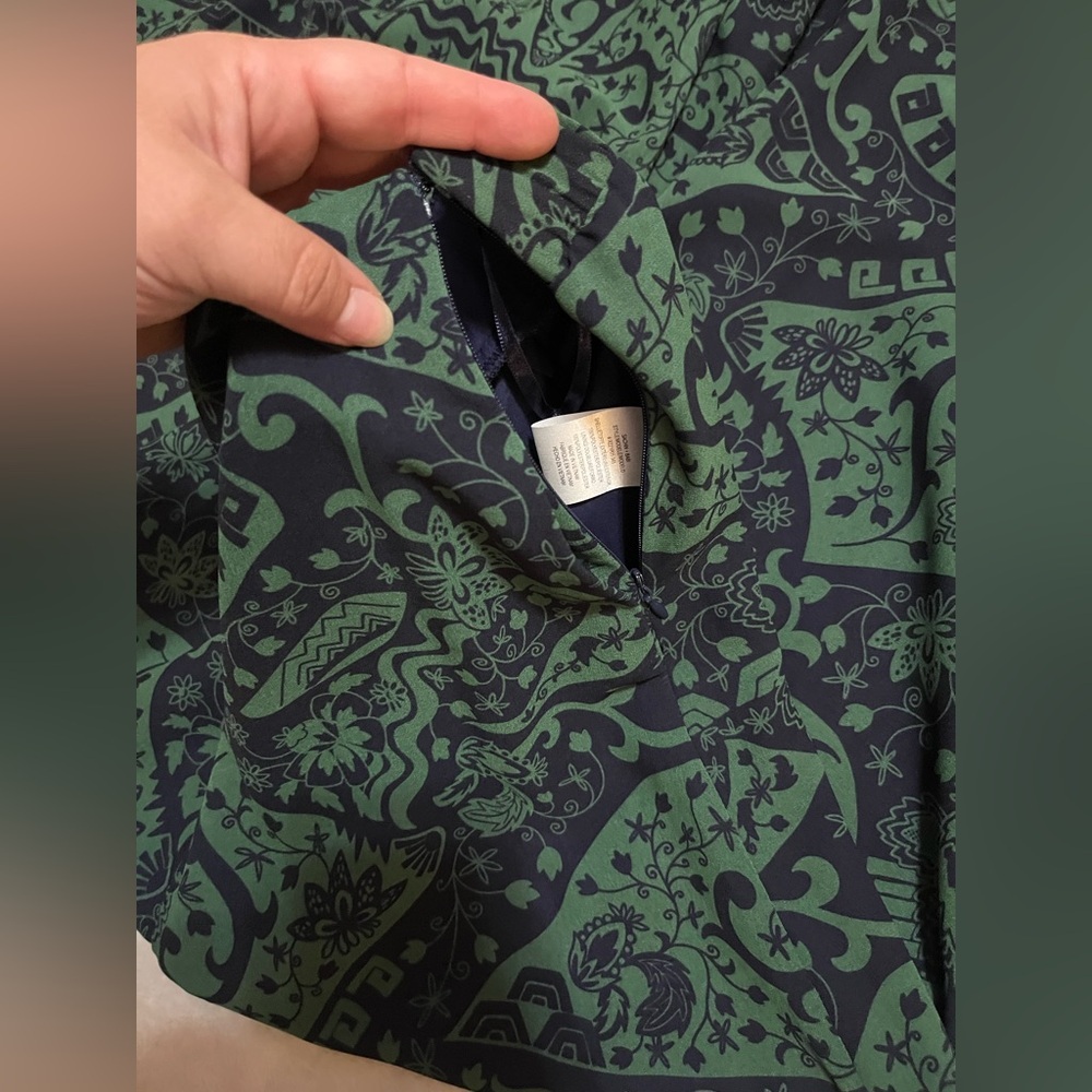 Sachin + Babi Navy and Green Patterned Pants - Picture 13 of 13